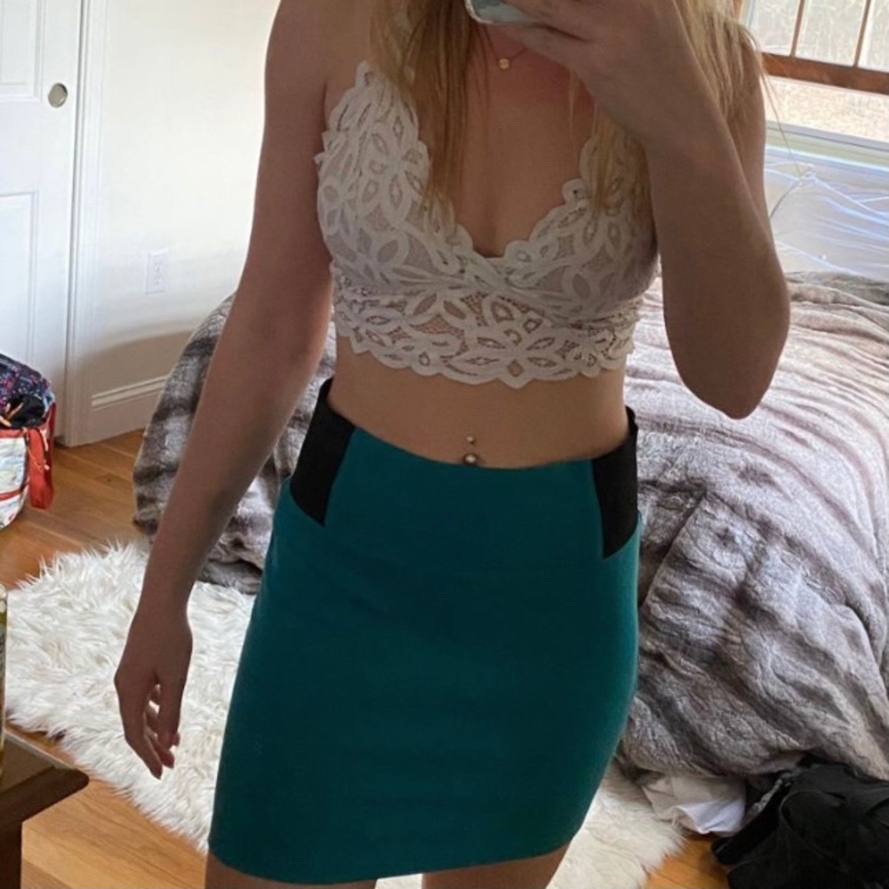 Seafood Green Bodycon Skirt